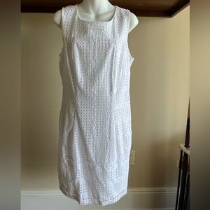 Ladies size 8 white Bethany eyelet dress